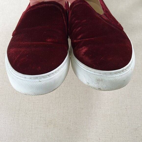 M. Gemi The Cerchio Velvet Sneaker in Red - Picture 4 of 9